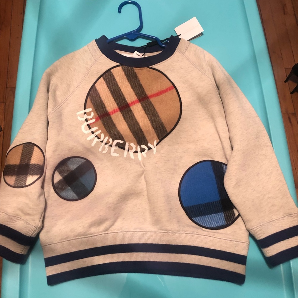 Boys Burberry Tartan Dot Sweatshirt
